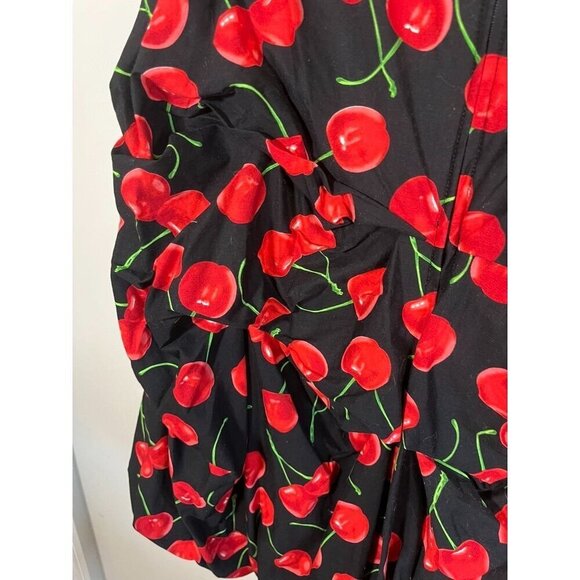 Torrid Dress 12 Black Skater Cherry Retro Pinup Fairy Goth Whimsical Punk - Picture 14 of 16